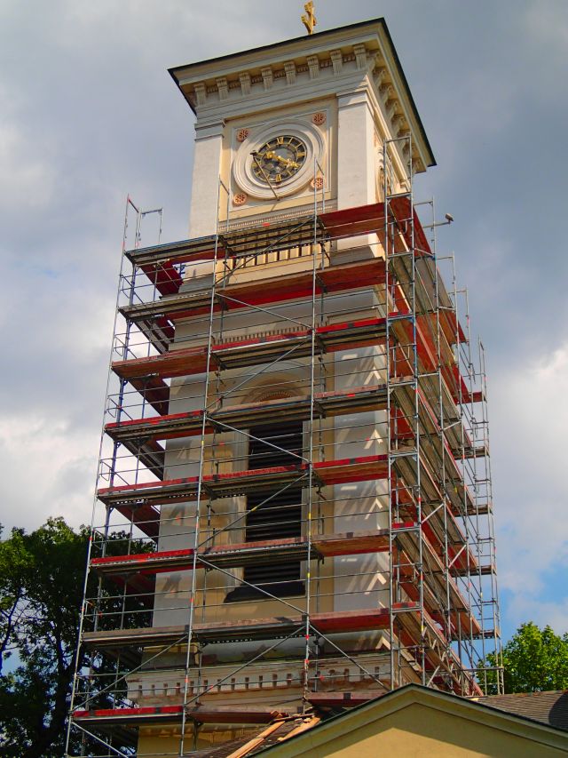 Renovierung der Kirche - Kirchenturm. © Wolfgang Chalupsky