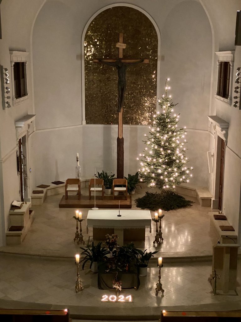 Blick vom Chor. Offene Kirche zu Silvester 2020. © Christoph Heimhilcher