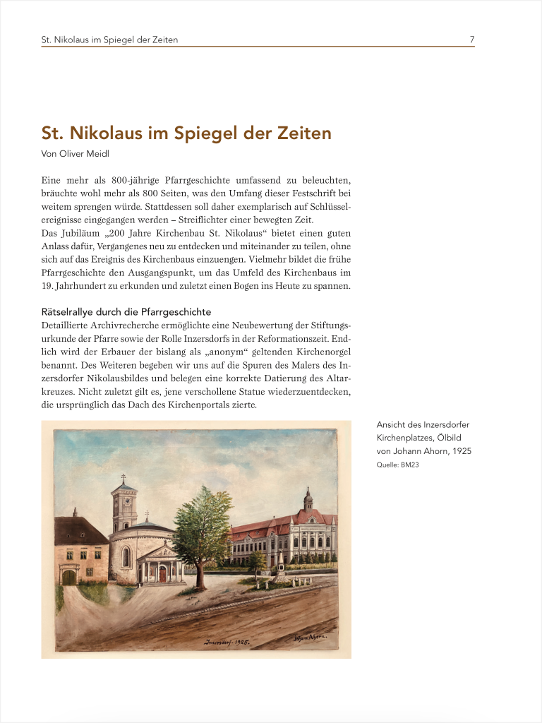 Festschrift 200 Jahre Kirchenweihe, © Michael Trimmel