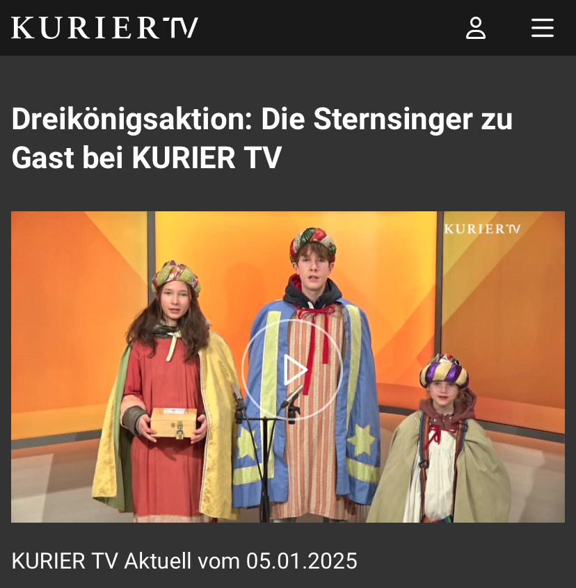 Sternsinger 26, Besuch Kurier TV (c) Kurier
